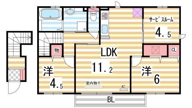 ノールヴィラージュ　ドゥ（202） 間取り図画像