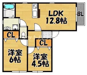 グランメール（301） 間取り図画像
