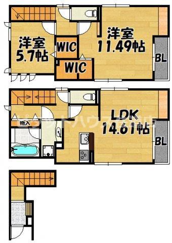 フォーチュンブランチⅡ（201） 間取り図画像