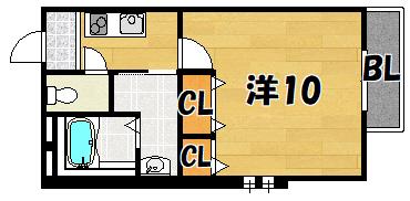 フジパレス吉田本町Ⅱ番館（105） 間取り図画像