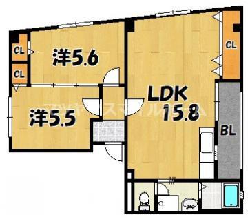 リッチマンション（302） 間取り図画像