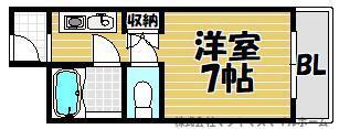 ネオコーポ６号館（202） 間取り図画像