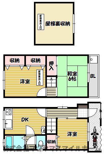 日下1丁目貸家 間取り図画像