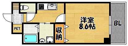 パトラ・Y（301） 間取り図画像