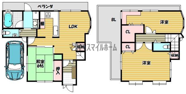 東石切町4丁目戸建賃貸（1） 間取り図画像