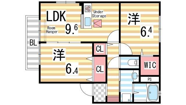 ＯＮＥ　ＳＴＥＰ　A棟 間取り図画像