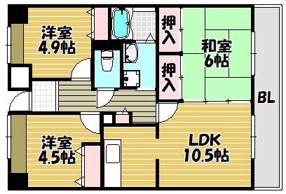 フルール鶴見緑地（502） 間取り図画像