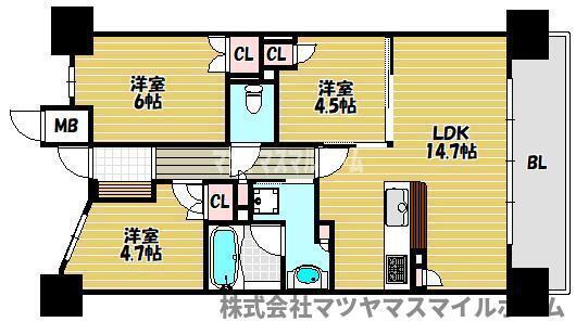 ファインレジデンス住道駅前 間取り図画像