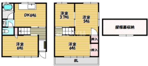 寺川5丁目貸家（1） 間取り図画像