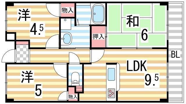 ライフレジェンド扇町（502） 間取り図画像