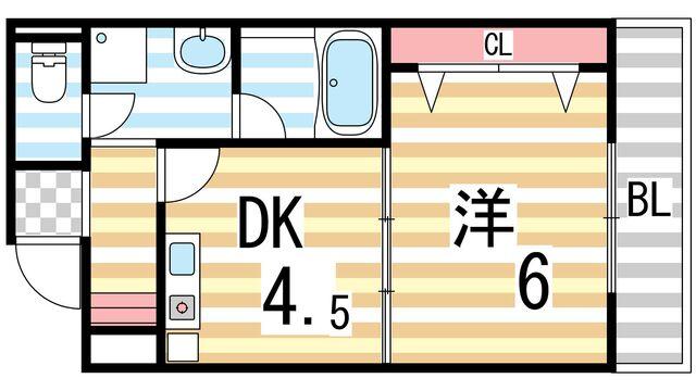 CORRECT FORET住道（305） 間取り図画像