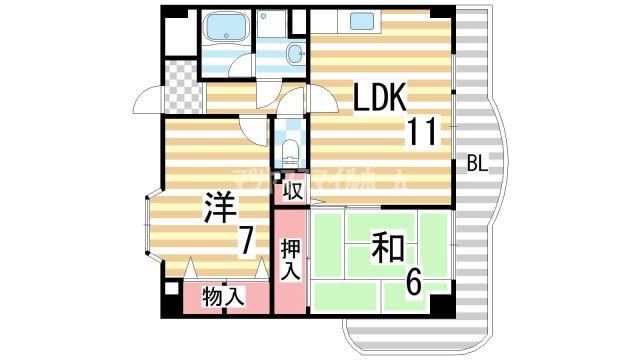 フローリッシュ北田（507） 間取り図画像