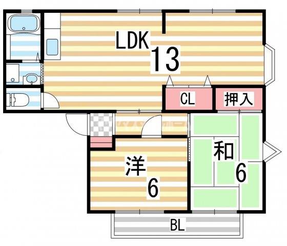 灰塚パークサイドビレッジA棟（201） 間取り図画像