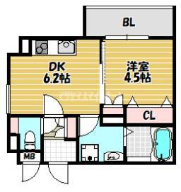 ラモーナ雁屋西町（201） 間取り図画像