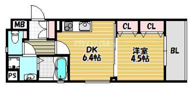 ラモーナ雁屋西町（202） 間取り図画像