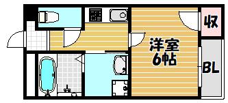 パステロ扇町（201） 間取り図画像
