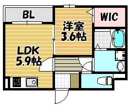 コスモクレスト荒本（304） 間取り図画像