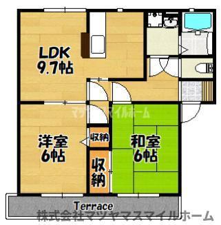 ヴァロンドール角田C（101） 間取り図画像