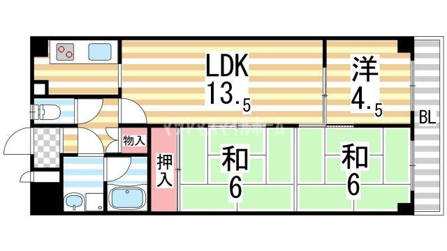 セワール吉田（306） 間取り図画像