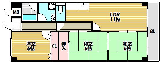 メゾン菱江（906） 間取り図画像