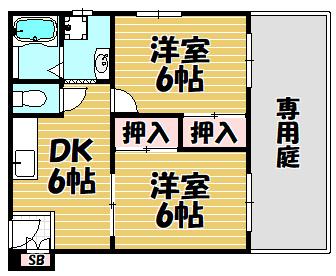 ロゼッリーナ灰塚（102） 間取り図画像