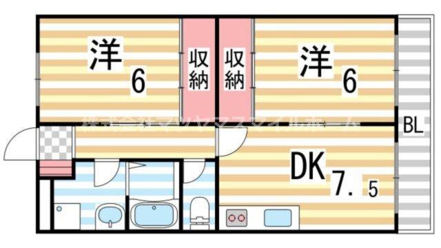 ビューテラス畷A棟（305） 間取り図画像