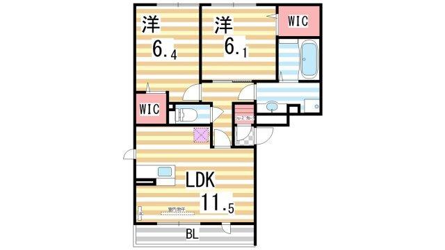 ステラ平野屋（301） 間取り図画像