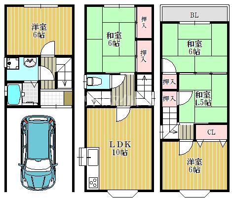 下小阪戸建（1） 間取り図画像
