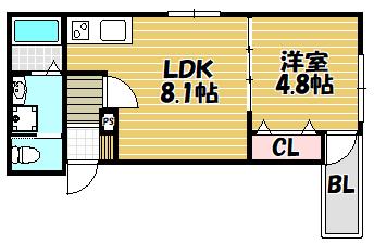 ALEGRIA忍ケ丘駅（203） 間取り図画像