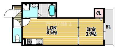 大東市南津の辺町アパート 間取り図画像