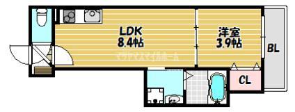 大東市南津の辺町アパート 間取り図画像