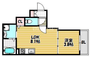 大東市南津の辺町アパート 間取り図画像