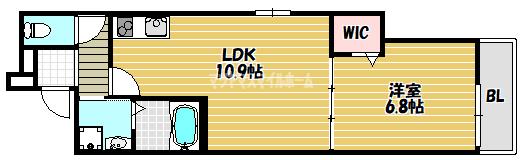 フジパレス忍ケ丘Ⅲ番館（302） 間取り図画像