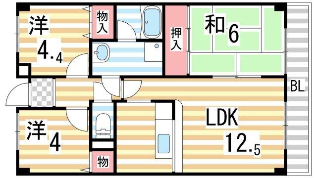 エコーハイツ（101） 間取り図画像