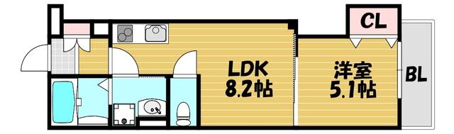 ピレーネ北条Ⅲ（202） 間取り図画像