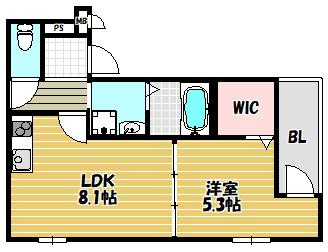 フジパレス住道Ⅰ番館（103） 間取り図画像