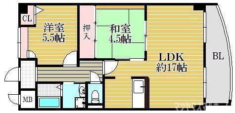 セ・エム・アッシュ北野（303） 間取り図画像