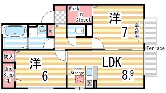 D-room美田 間取り図画像