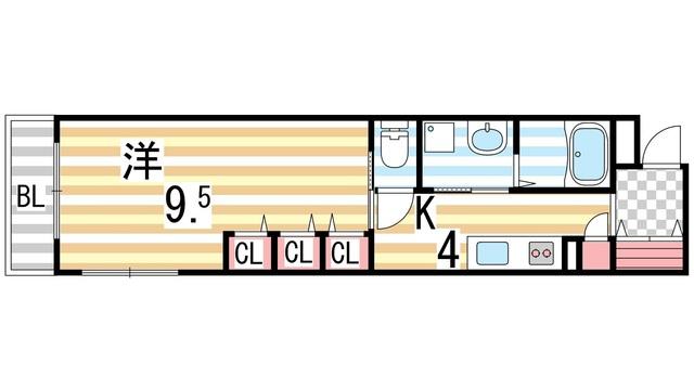 クリエオーレ諸福（203） 間取り図画像