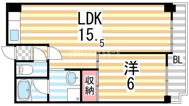 リビングアメニティK＆T（503） 間取り図画像