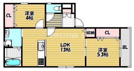G BASE 忍ケ丘（301） 間取り図画像