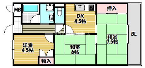 モンレーヴ（602） 間取り図画像