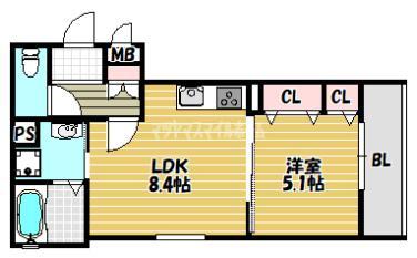 フォレストクリエオーレ諸口（304） 間取り図画像