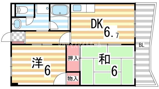 アスカハイツ（202） 間取り図画像