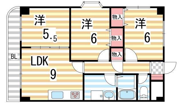 ラプラス住道（407） 間取り図画像