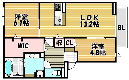 サニープレイスA棟（102） 間取り図画像