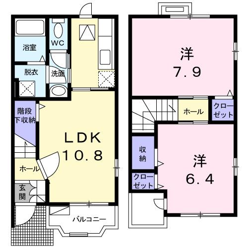 ソレイユ堀溝（105） 間取り図画像