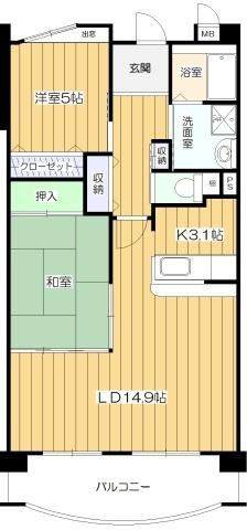 アメニティコート芦屋春日北棟 間取り図画像