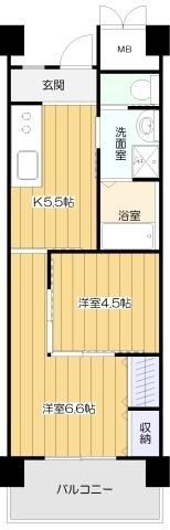高優賃アメニティコート武庫之荘 間取り図画像