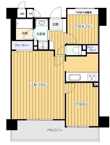 ペルル梅田シティーウエスト 間取り図画像